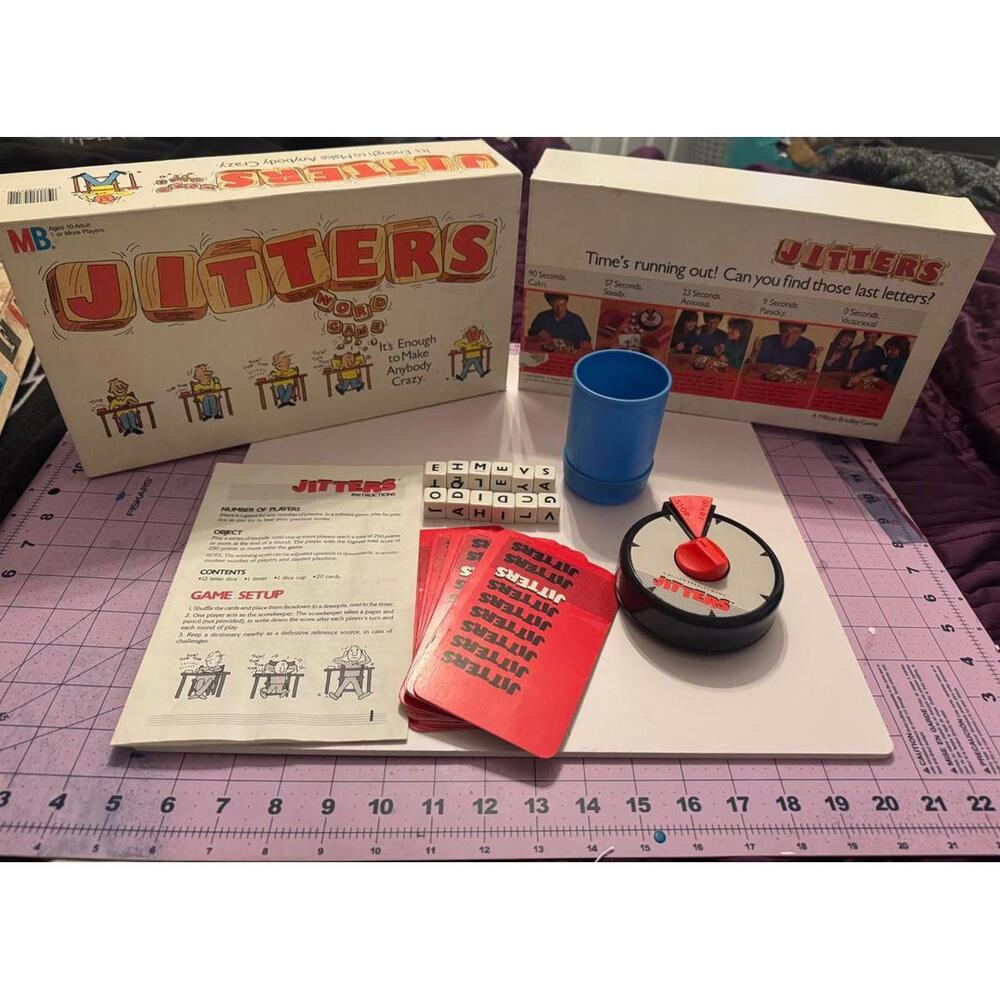 Vintage Jitters Word Game by Milton Bradley (Complete!) 1980s Retro Family Night